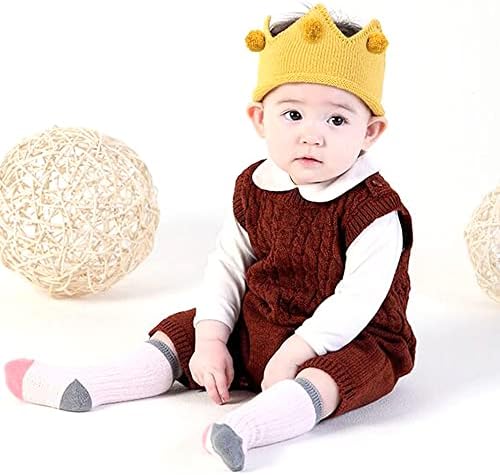 Юни Цъфтят Бебешко Парти по случай Първия Рожден Ден на Вязаная Капачка 1st Crown лента за глава Шапчица Топло Шапчица
