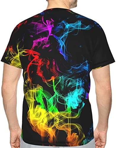 GEGCVN Унисекс Ярки Цветни Ризи с Къс Ръкав 3D Графични Стръмни Летни Тениски за Мъже и Жени