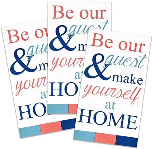 100 Кърпички за гостите от приятелите и Семейството си, за Еднократна употреба Хартиени Опаковки Бъдете Наши Гости и се Чувствайте като у Дома си Кърпа за ръце за Веч