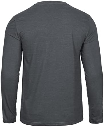 Мъжки Тениски Decrum с дълъг Ръкав и V-образно деколте - Меки Дишащи Памучни Тениски с Дълъг Ръкав за Мъже