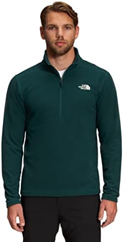 Мъжки Текстурирани hoody-пуловер с цип The NORTH FACE Cap Rock¼, Зелена Пондероза, Малък