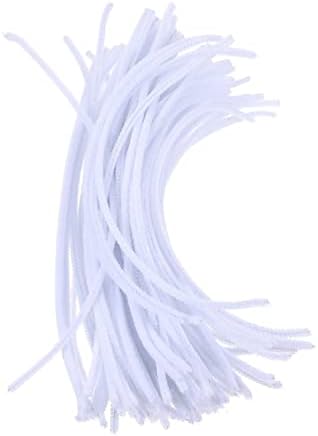 SEWACC 300 бр. Бяла Пръчка на Едро Детски Играчки Бели Почистващи Тръби Гъвкави Играчки Играчки-Пъзели Занаят Синельные Цветни Стъбла