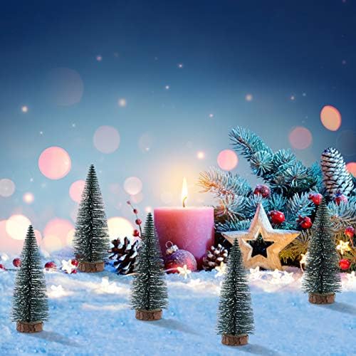 Преносими Миниатюрни Бор, Мини-Коледно Дърво, Коледни Десктоп украса, Сизалевые Дървета с Дървена основа, Набиране на Коледни Елхи, Настолни