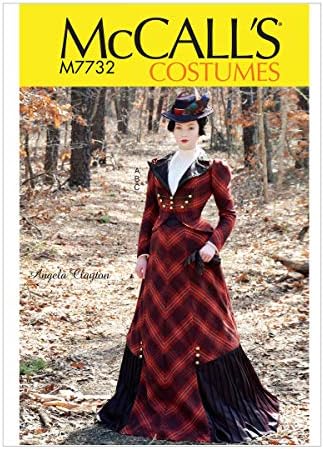 Модел McCall's Образец за шивашки костюм във викториански стил за жени от Angela Clayton, Размери 12-20