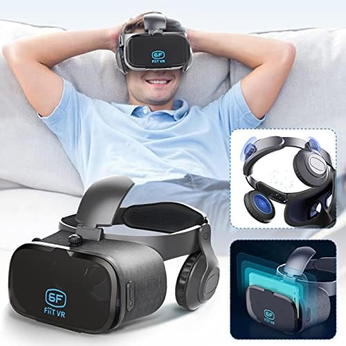 3 yf безжичната Vr 6F 3D Очила Версия на Слушалки за Мобилни Телефони Шлем за Виртуална Реалност 3D Киноигры със Слушалки Vr Очила