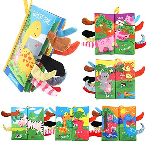 BYSON Меки Детски Тъканни книги, играчки за бебета, Меки книги за децата от ранна възраст за Развиване на Тъканни книга за