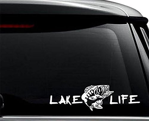 Стикер за риболов на костур Lake Life За използване На лаптоп, каска, кола, камион, мотор, прозорци, броня, стена и декорация