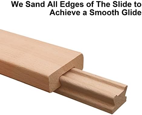 2 бр. дървени чекмеджета, 35 см Класическа дървена употреба за централно закрепване (14 инча)