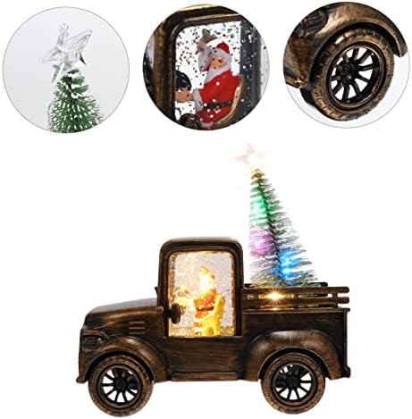 ABOOFAN Открит Трактор Украса на Коледни Снежни Топки, Осветени Коледен Фенер Коледен Камион Играчка Дядо Коледа Декорация на Коледна Украса