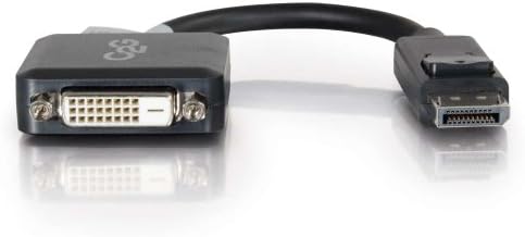 Кабел C2G Display Port, Порт на дисплея-HDMI, Мъжки-Женски, Черен, 8 инча, Кабели в комплекта 54322