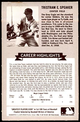 1970 Rold Gold 11 Tris Говорител Индианс/Лека атлетика/ Ред Сокс (Бейзболна карта) в Ню Йорк Индианс/Лека атлетика/Ред Сокс