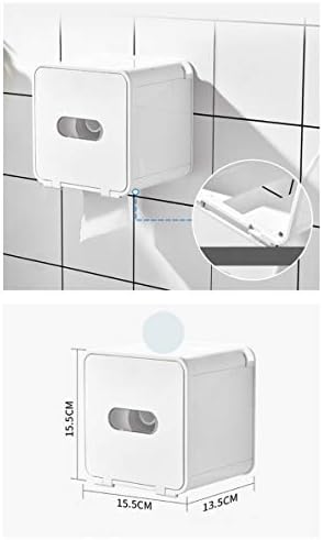 Държач за хартия Баня Тоалетна Силно Лепило Водоустойчив One Touch Модерен Прост (Бял)