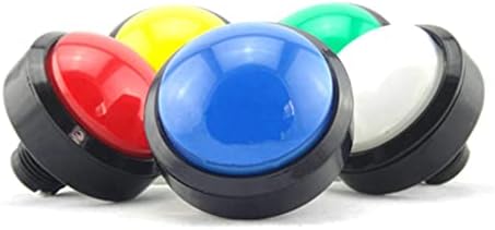 VEVEL Аркадна Бутон 5 Цвята Led Лампа за 60 мм Разширение на Голям Кръг Arcade Видеоигровой Плейър Бутон Превключвател (Цвят:
