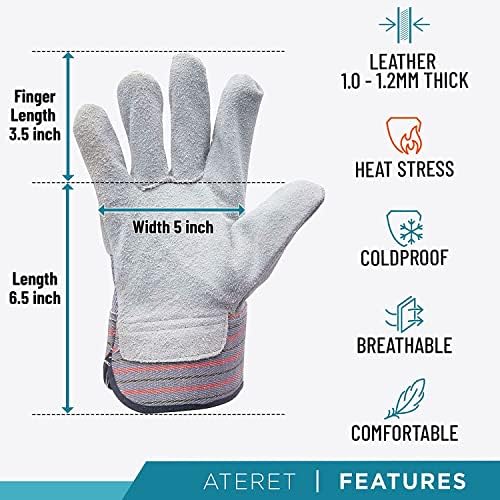 Работни ръкавици ATERET AG60 със защитно белезници и палеца-крылышком I Комплект различни ръкавици I Е идеален за озеленяване и
