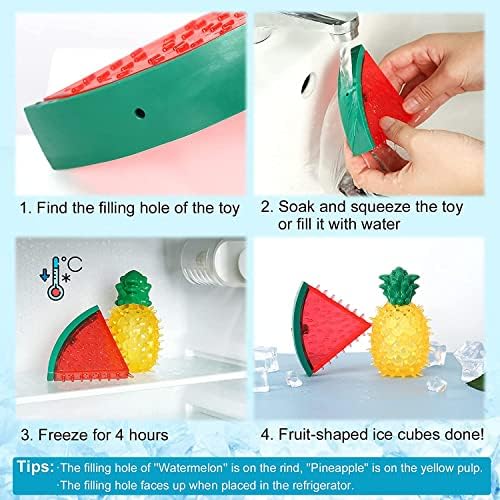 HAICHEN TEC 3 опаковки на Охлаждащи Дъвчащи играчки за пор, Играчка за никнене на млечни зъби във формата на Замразени плодове за Пор, Издръжливи,