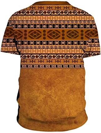 2023 Ацтекские Западните Етнически Тениски за Мъже, Извънгабаритни Тениски Хенли Копчета, Забавни Тениски с Графичен Дизайн,