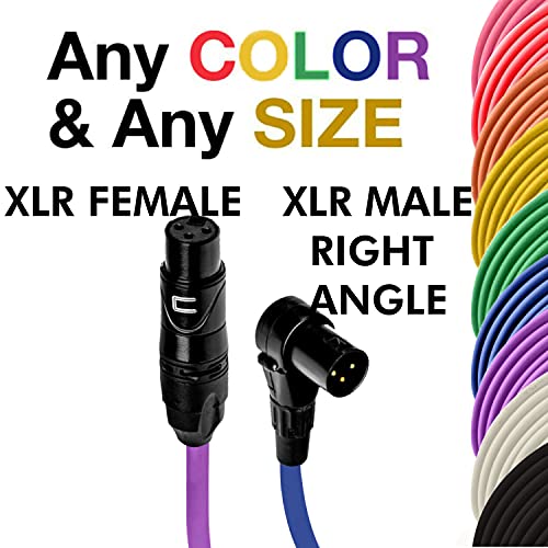 Симетричен конектор XLR кабел до правоъгълна XLR-контакт - от 0,5 метра в Зелен цвят - Професионален 3-пинов конектор за микрофон
