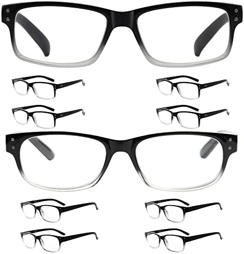 Eyekepper Спестете 10% на 5 опаковки класически очила за четене за мъже и 5 опаковки пури в ограничени бройки очила за четене в черна
