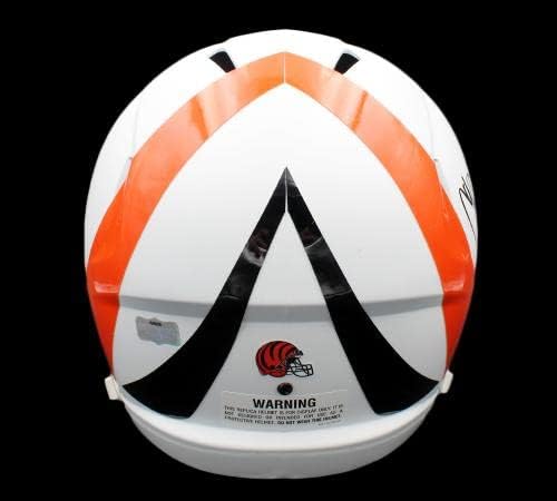 - Чад Джонсън Подписа Голям шлем NFL Cincinnati Bengals Speed AMP NFL - Каски NFL С автограф