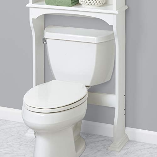 Коллетта Zenna Home Над тоалетна Спестява пространство в банята, Рафтовете за съхранение в банята, Бял