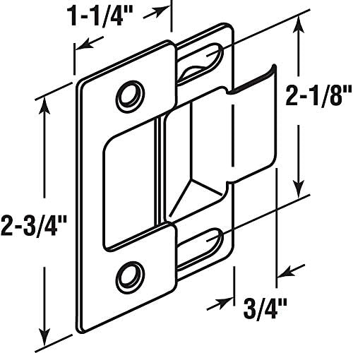 Security Defender U 10278 Регулируема Система за заключване на вратите, Хром, от 2 части (опаковка по 1 парче)