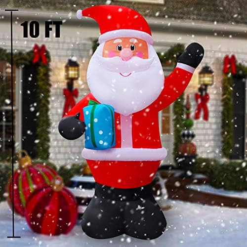 SEASONBLOW 10-Крак Надуваем Коледен Снежен човек + 10-футовое Надувное Коледна Украса Дядо Коледа