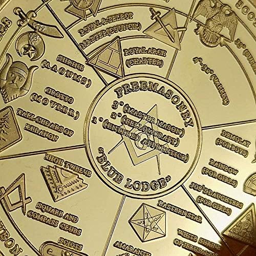 Масонски Предизвикателство Монета Квадратен Компас Семейна Карта На Масонската Ложа Работни Инструменти