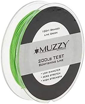 Muzzy 1078 риболов линия за улов на Лук Лаймовая Зелена 200 Ракита 100' Coil