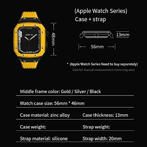 ТРДИБСК За Apple Watch Band Series 8 7 45 мм Модифицирующий комплект Klockarmband часовник от сплав kvinnor (цвят: златна закопчалка