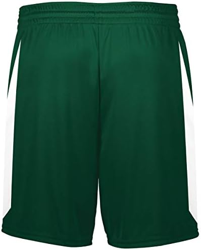 СПОРТНИ къси панталони за момчета, от 5 години, Тъмно-зелено /Бял, XS