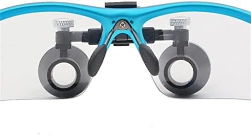 Бинокулярная лупа WENLII 2.5 X Стоматологичен лупа с Световыми очила за защита на точки на голямо работно разстояние (Цвят:
