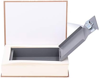 Сейф-книжка с ключалка, кутия за книги от изкуствена кожа, скрито съхранение на дома за прикриване, метален сейф с ключ за домашния