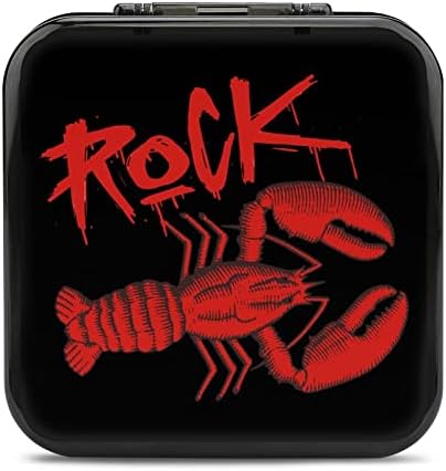 Red Rock Lobster Калъф за игра на карти Switch Customized Pattern Switch Lite Преносим Кутия За Съхранение с 24 Слота за карти