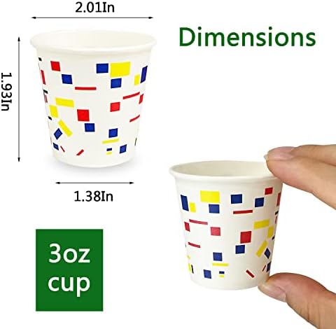 За еднократна употреба Хартиени Чаши Ecoclsaxc 200 на 3 грама, Чаши за еспресо от Малки Чаши за Изплакване на устата, Чаши за топли
