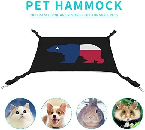 Texas Флаг Мечка Хамак за Домашни Любимци Удобна Регулируема Подвесная Легло за Малки Животни, Кучета, Котки, Хамстер