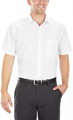 Мъжки ризи Van Heusen TALL FIT С къс ръкав от Поплин, Обикновена (Големи и високи)