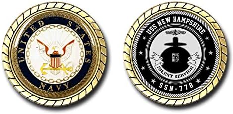 USS New Hampshire SSN-778 Монета Повикване на подводница на ВМС на САЩ - Официално лицензирани