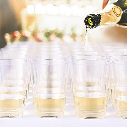 JOLLY CHEF Прозрачни пластмасови чаши с обем 14 грама, 100 опаковки сверхпрочных вино, чаши за парти, за Еднократна употреба пластмасови
