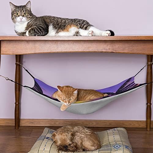 Хамак за домашни любимци Sunset Boat Sleeping Cat Bed с Регулируеми Каишки и Метални Куки 16,9 x13