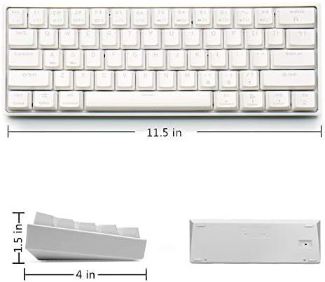 Механична клавиатура VELOCIFIRE Wireless Bluetooth, M1 TKL61WS, 61 Клавиша, 60% Осезаемо Кафяв ключ, Мини Преносим Механична клавиатура