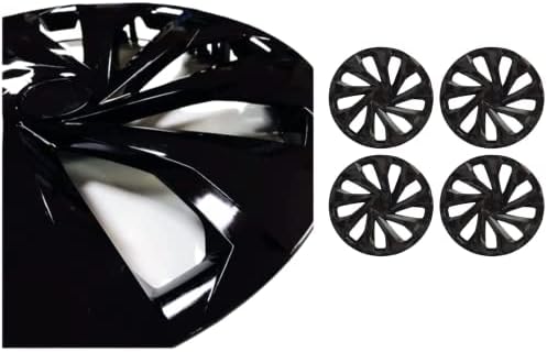 14-инчови Защелкивающиеся абсорбатори, Съвместими с Kia Forte - Комплект от 4 ободных капачки Джанти за 14-инчови колела - Черен