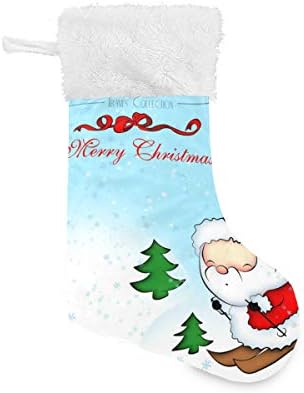 PIMILAGU Весела Коледа Коледни Чорапи, 1 Опаковка 17,7 , Окачените Чорапи за Коледна украса