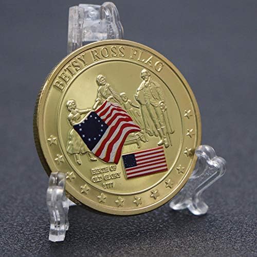 Възпоменателна Монета в чуждестранна валута Beckros с бродирани Звезди и ивици Migar Stars History Story Айде Златна Колекция CoinCoin