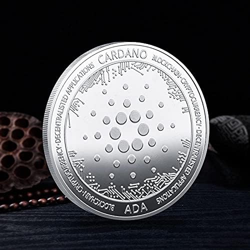 Сребърно покритие са подбрани Декоративни Монета с Защитен Калъф Digital Coin Bitcoin Занаятите