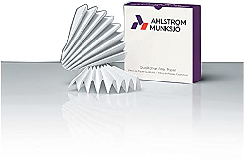 Ahlstrom-Munksjö 5610-1850 Предварително обработена Нагъната Филтърна хартия с диаметър 18,5 см (опаковка по 50 броя)