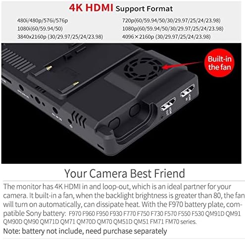 FEELWORLD LUT6 6 Инча Ултра Ярък 2600ниц HDR/3D LUT Сензорен Екран DSLR Камера Поле Монитор с Форма на Вълна Векторна Графика 4K, HDMI