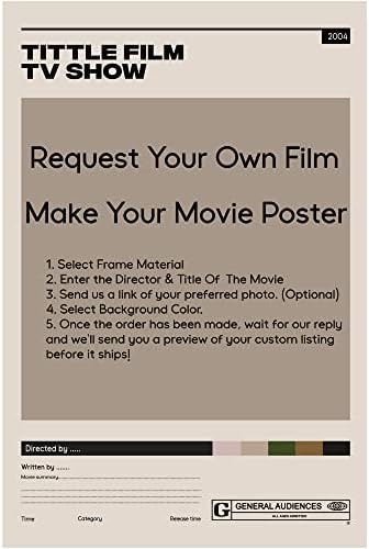 Заявете свой Собствен Плакат на филма Идея за Подарък Потребителски Плакат на филма Минималистичен Плакат на Филма Стенен Арт Принт Ретро