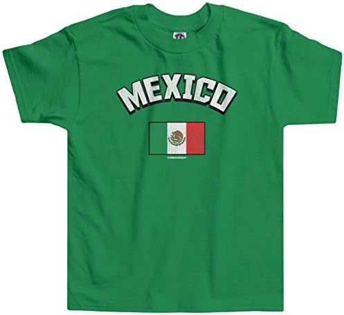 Тениска за деца с Мексиканския флаг Threadrock Little Boys' Mexico за малки момчета