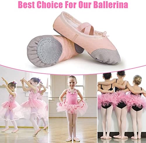 Балетные Обувки за момичета с Кожена Пръсти Премиум-клас, Балетные Обувки, Танцови Обувки, Гимнастическая Обувки на Равна