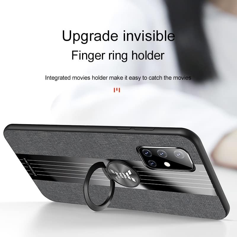 Защитно кобур, съвместима с калъф Samsung Galaxy A71 (5G), с магнитна поставка на 360 °, Мултифункционален калъф от текстурирани